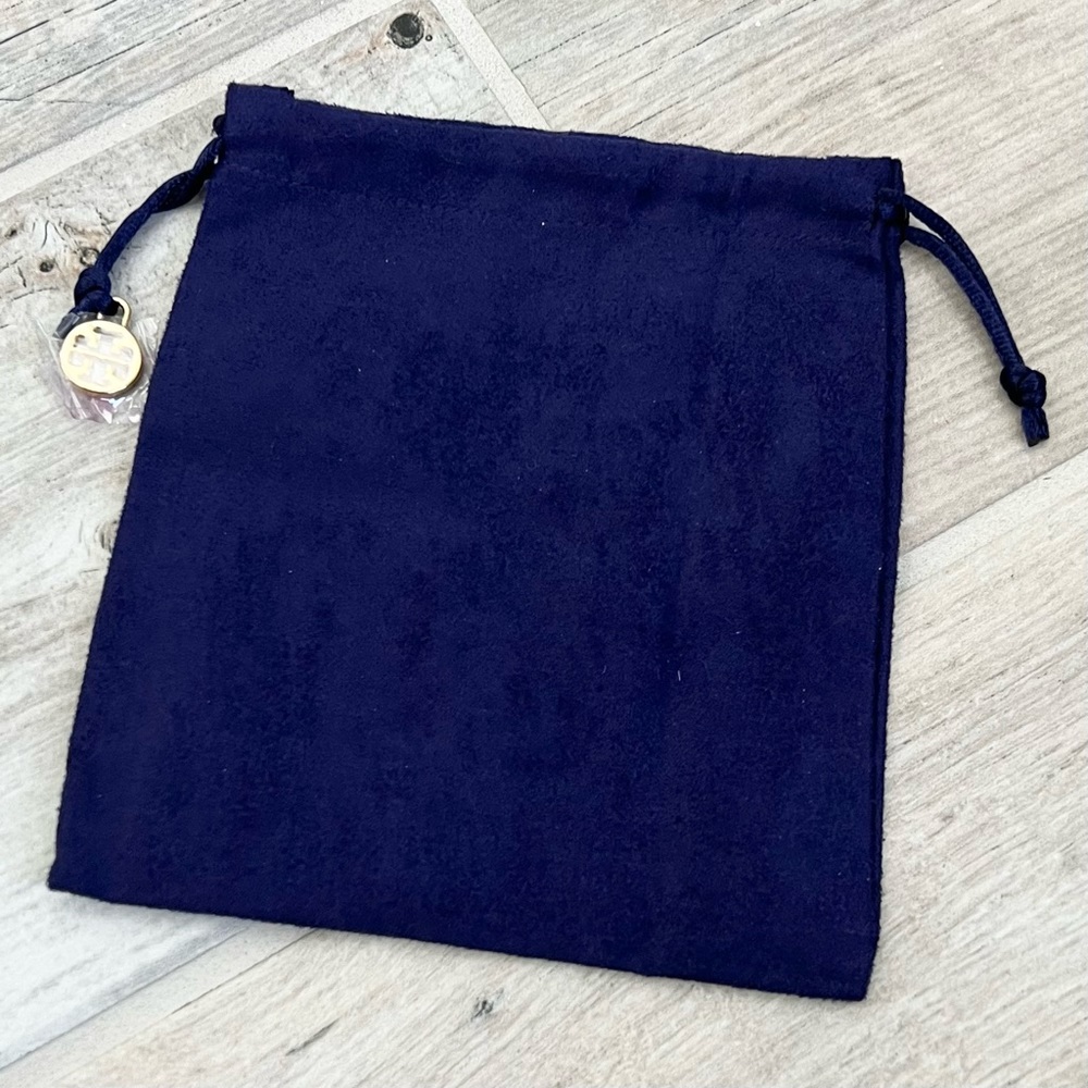Tory Burch Purple Suede Drawstring Pouch